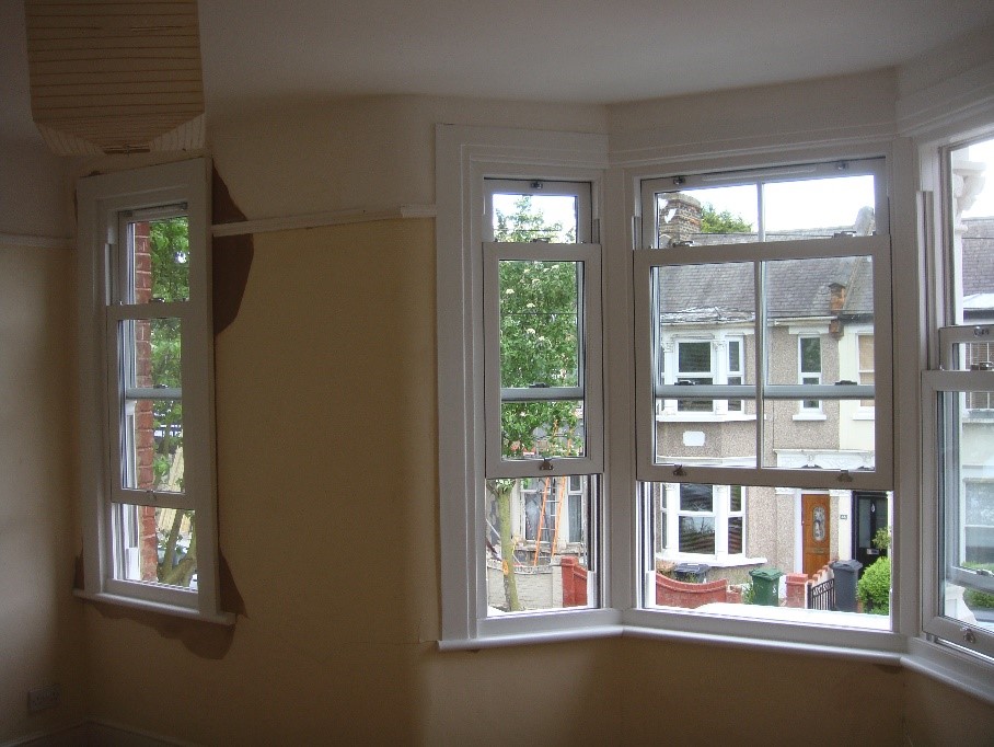 Bedroom Bay with Vertical sliding windows.