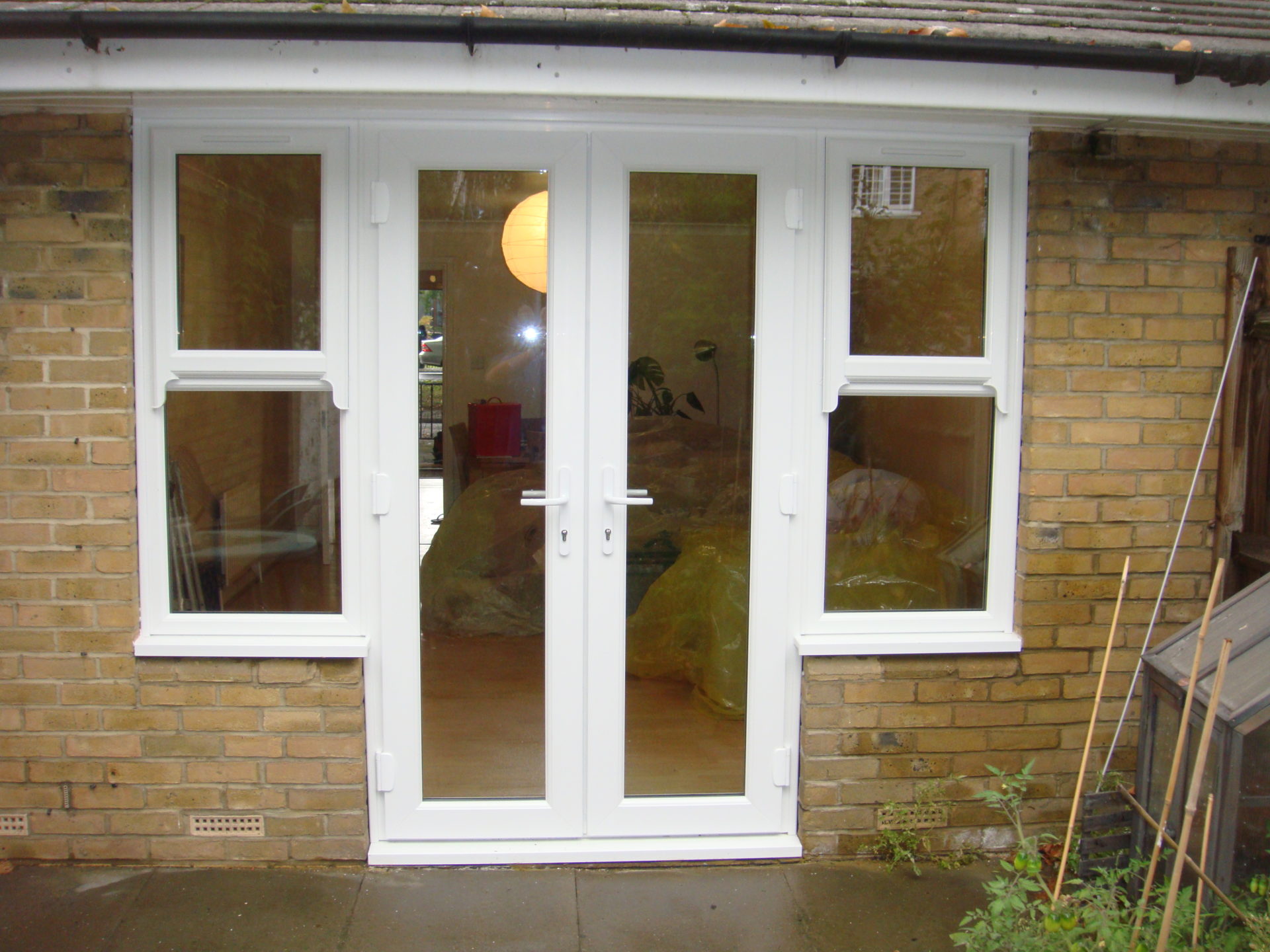 Upvc French Doors with Sash Horn Casements.