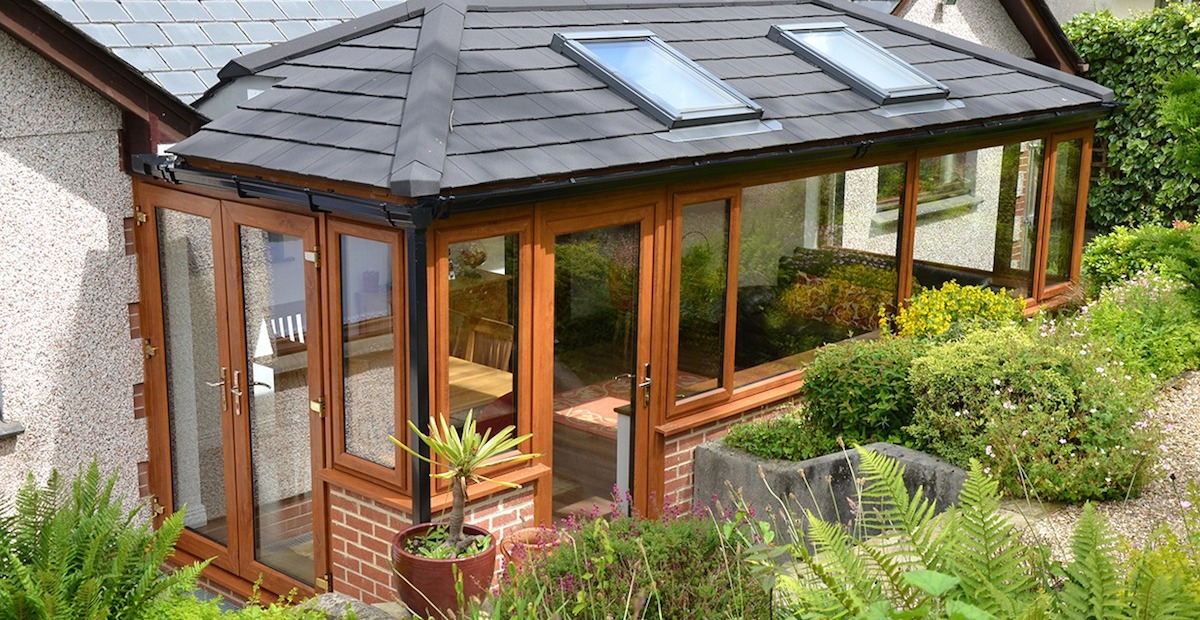 Guardian tiled roof with box gutter for Bungalow.